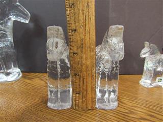 VT LINDSHAMMAR HANDMADE CRYSTAL HORSE COLLECTION SET OF 6 SWEDEN